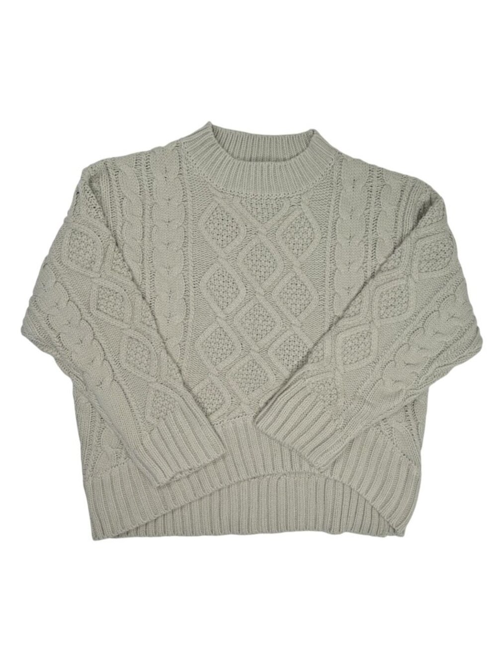 Lioness Liaison Cable Knit Sweatshirt in Ash Cable